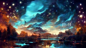 4k 唯美梦幻秘境流光天空