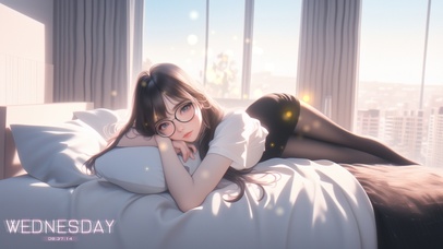 她的身影轻盈，如同微风吹过湖面