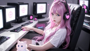 可爱电竞女孩