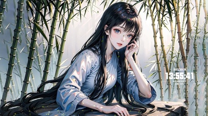 治愈古风长发可爱少女