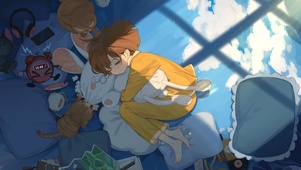 午睡的小女孩