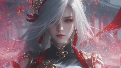 4k漂亮动漫白发美女