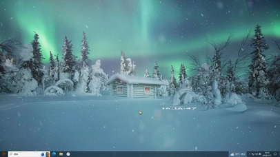 雪天极光小屋主题