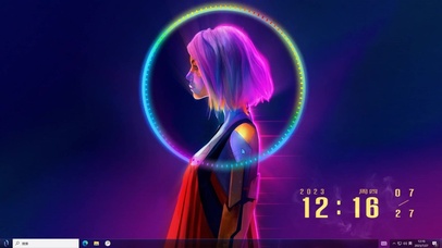 赛博女孩—【主题桌面】