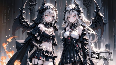 动漫美女-黑白恶魔