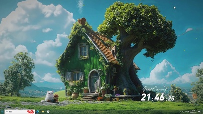 童话小屋AI插画-桌面主题