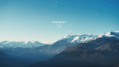 唯美治愈雪山风景