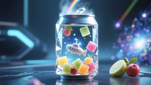 冰罐头里的水果方糖潜艇