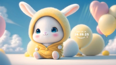 可爱呆萌的小兔子