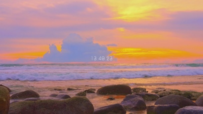 唯美的黄昏大海