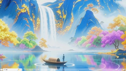 彩岳金泉-桌面主题