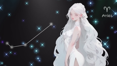 纯真银发白羊座美少女