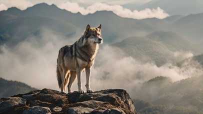 狼动物界自然景色美景人与自然