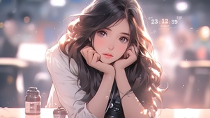 思考中的女孩