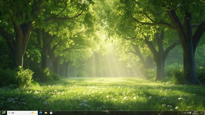 治愈阳光树林—【主题桌面】