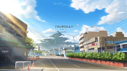 唯美阳光日系街道