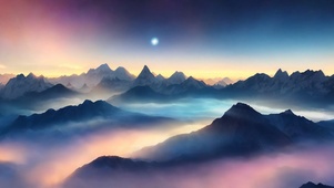 梦幻·群山雾海图