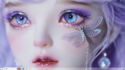 紫眸蜓影-桌面主题