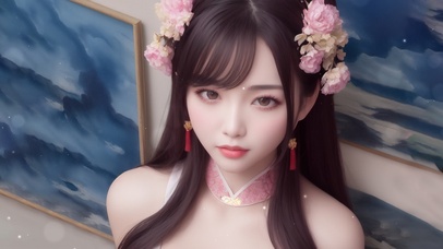 4K唯美清纯古风美女