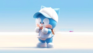 蓝色可爱猫咪
