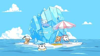 线条小狗冰山派对2