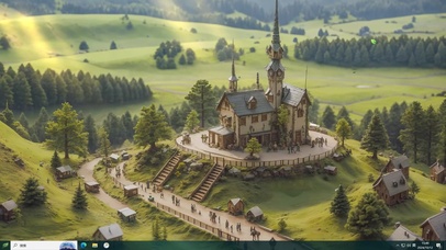 古堡（随视角移动）