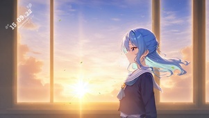 午后窗台少女
