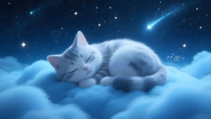 云朵上的猫咪