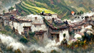 中国风乡村风景