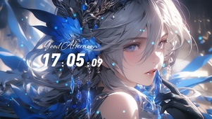 蓝色与美女