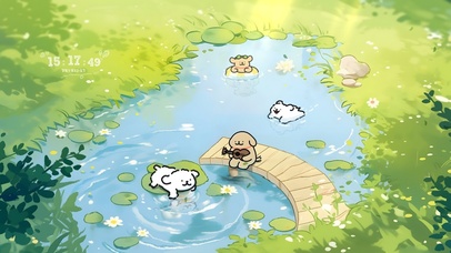 线条小狗的春天