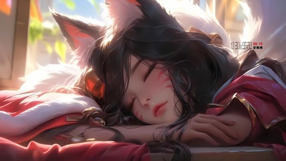 可爱熟睡的阿狸