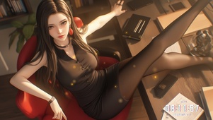 她的像带走屋里多余光线的小贼