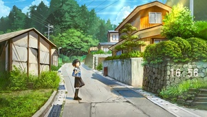 日式乡村公路女孩