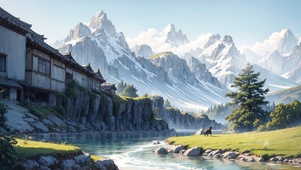 中国风水彩画
