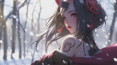 唯美可爱恶魔女孩