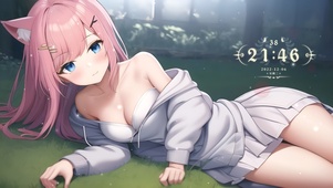 粉发猫耳少女