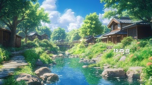 护眼山间房屋