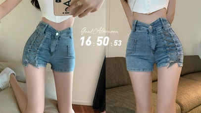 牛仔短裤美女
