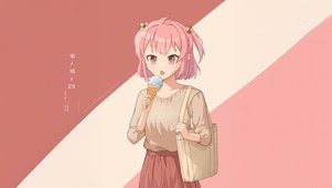 爱吃冰淇淋的少女