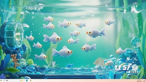夏天海底游鱼桌面主题
