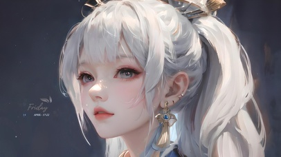 4K清纯气质白发古风美女