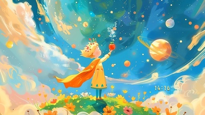 可爱鲜花小王子