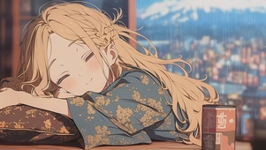 熟睡中的可爱小女孩
