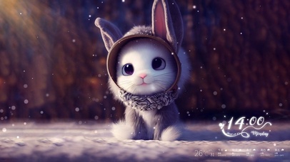 可爱雪地兔兔