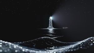 上岸の時計燈塔