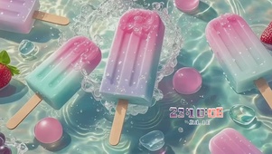 清凉夏日雪糕