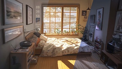 温馨房间-随时间变化