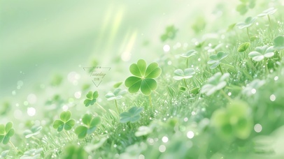 绿色护眼四叶草