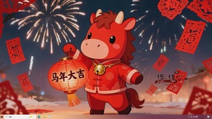 新年快乐马年大吉桌面主题